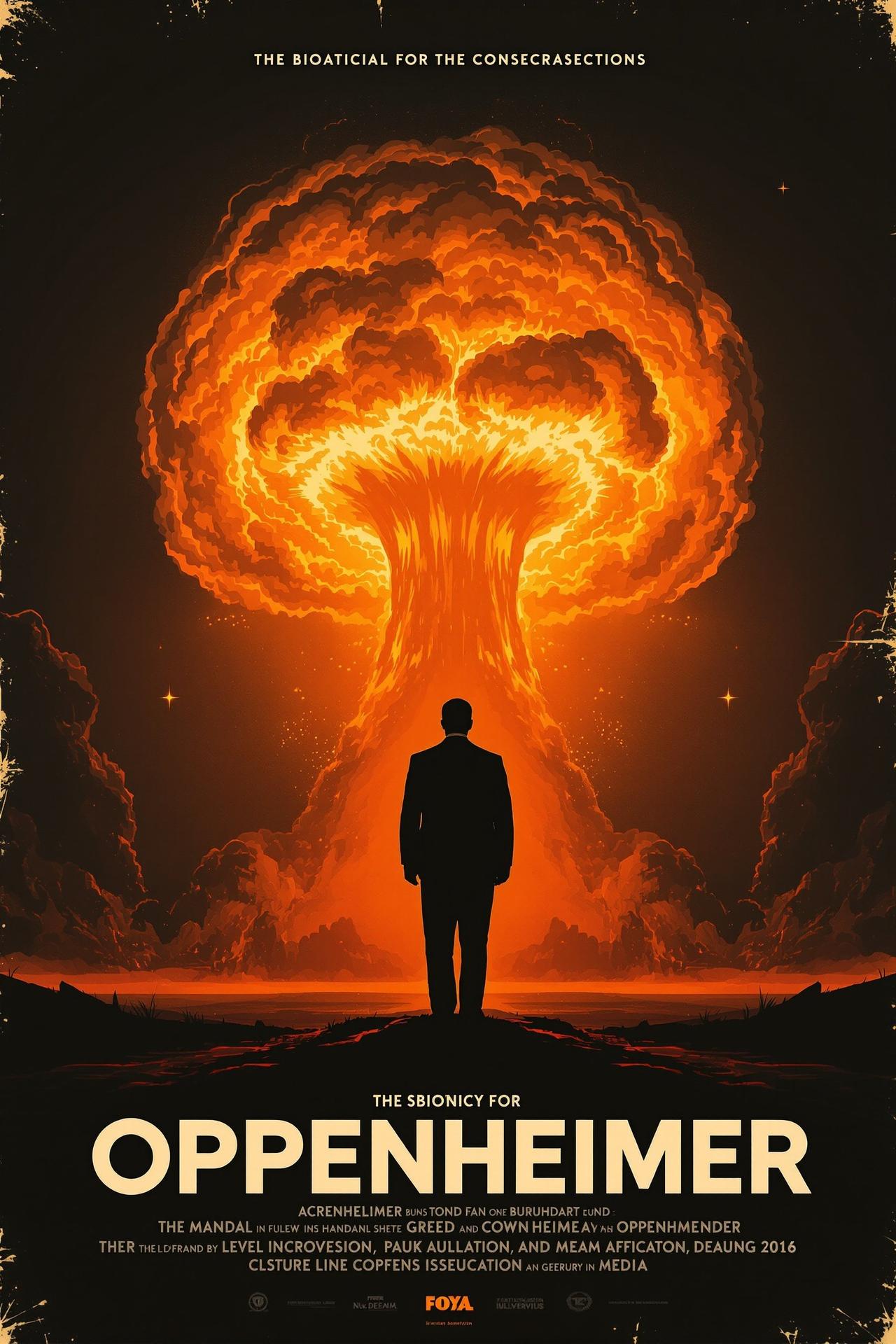 奥本海默 电影海报,传记、历史、剧情类型,2023年上映,评分8.9分